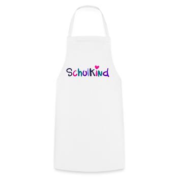 Schulkind Herz Schriftzug Einschulung Bunt - Kochschürze - Weiß - Vorne - AI Model Male 185 dark (185cm)