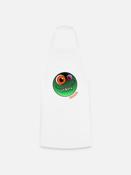 KRÖKÖDÖL - das verpeilte Kroko-Monster - Kochschürze - Weiß