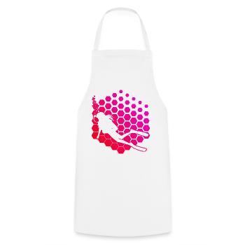 Idée cadeau pour un plongeur sous-marine avec apnée - Tablier de cuisine - blanc - Devant - AI Model Male 185 dark (185cm)