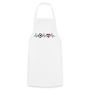 Croatie Football Heartbeat Croatie - Tablier de cuisine - blanc - Devant - AI Model Male 185 dark (185cm)