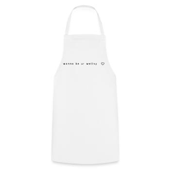 want to be your Wellsy – Off Campus Fan Shirt - Cooking Apron - white - Front - AI Model Male 185 dark (185cm)