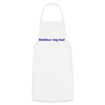 Meilleur_dog_dad - Tablier de cuisine - blanc - Devant - AI Model Male 185 dark (185cm)