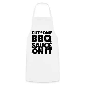 Put Some BBQ Sauce On It Grilling T-Shirt - Cooking Apron - white - Front - AI Model Male 185 dark (185cm)
