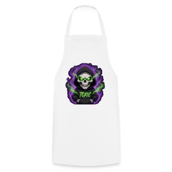 Skeleton Toxic - Cooking Apron - white - Front - AI Model Male 185 dark (185cm)