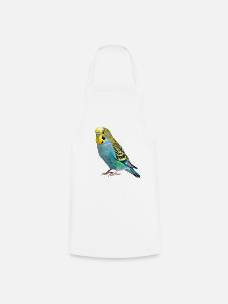 Wellensittich Vogel Geschenk - Kochschürze - Weiß