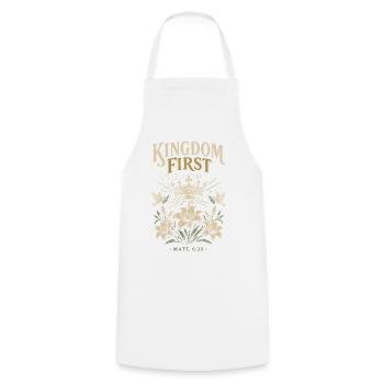 Royaume Premier - Tablier de cuisine - blanc - Devant - AI Model Male 185 dark (185cm)