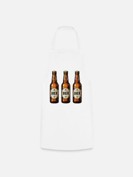 Bier Trio Cartoon - Kochschürze - Weiß
