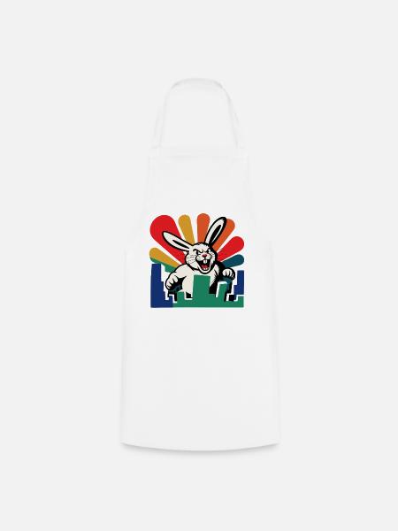 Monster Hase - Kochschürze - Weiß