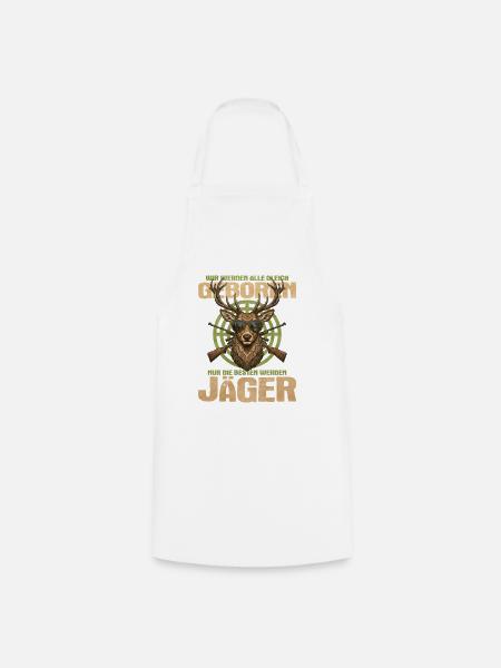 Geboren Jager - Kochschürze - Weiß