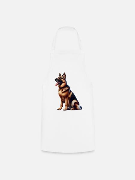 Deutscher Schäferhund - Kochschürze - Weiß