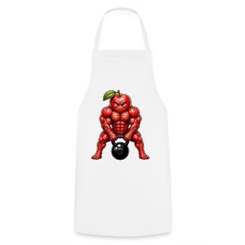 Entraînement d’été Apple Fruit Fitness - Tablier de cuisine - blanc - Devant - AI Model Male 185 dark (185cm)