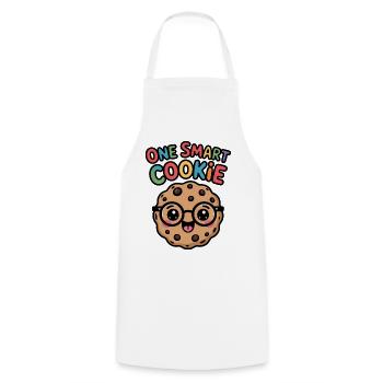 One Smart Cookie - Schlauer Keks mit Brille - Kochschürze - Weiß - Vorne - AI Model Male 185 dark (185cm)