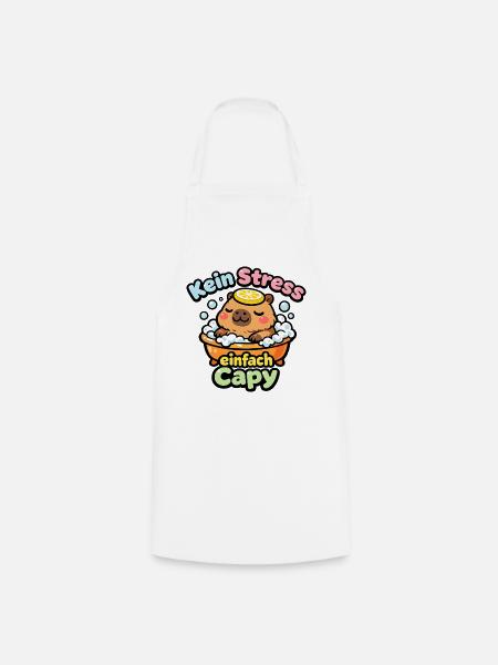 Kein Stress Einfach Cappy - Kochschürze - Weiß