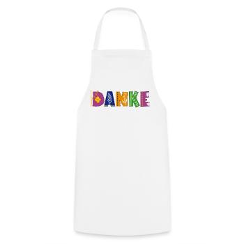 DANKE  - Kochschürze - Weiß - Vorne - AI Model Male 185 dark (185cm)