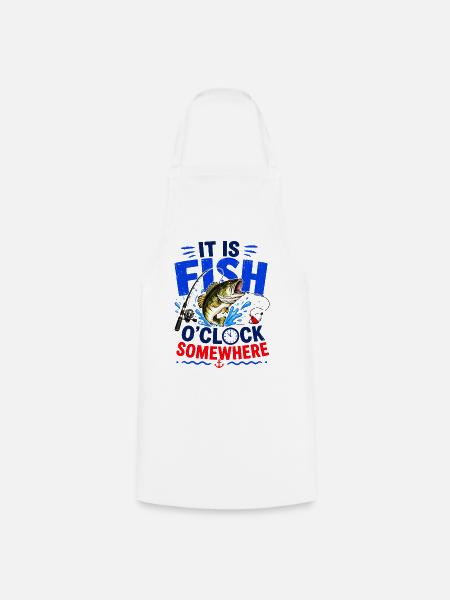 Angelhumor Fischerfisch Retro-Geschenk - Kochschürze - Weiß