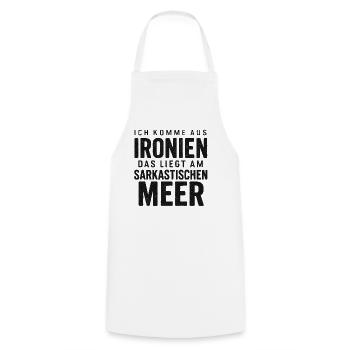 Ich Komme Aus Ironien Humor Lustiger Spruch Witzig - Kochschürze - Weiß - Vorne - AI Model Male 185 dark (185cm)
