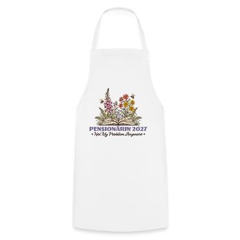 Pensioner 2027 Not My Problem Anymore - Cooking Apron - white - Front - AI Model Male 185 dark (185cm)
