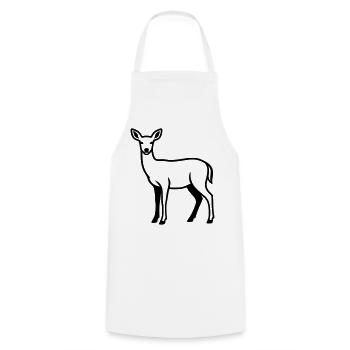 Deer Silhouette Hunter Hunting Club Forester Forest - Cooking Apron - white - Front - AI Model Male 185 dark (185cm)