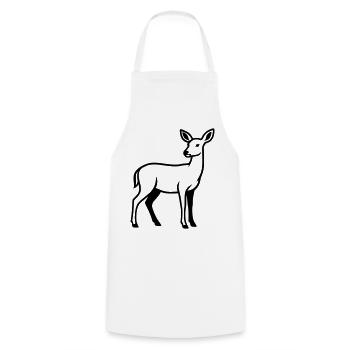 Deer Silhouette Hunter Hunting Club Forester Forest - Cooking Apron - white - Front - AI Model Male 185 dark (185cm)