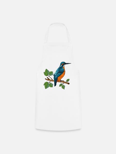 Bunter Vogel - Kochschürze - Weiß