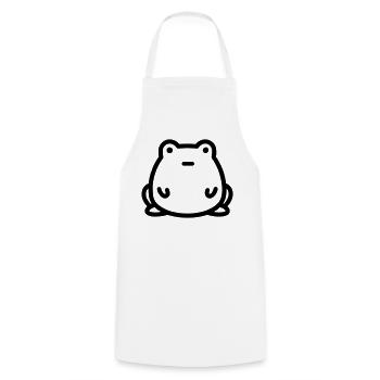 frog - Cooking Apron - white - Front - AI Model Male 185 dark (185cm)