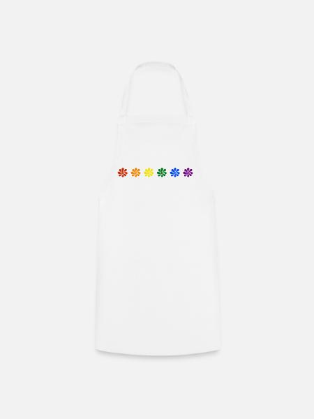 Regenbogen Blumen T-Shirt | Pride Month Shirt - Kochschürze - Weiß