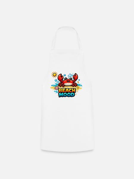 Strandlaune Krabbe Design - Kochschürze - Weiß