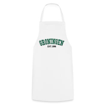 Groningen Est. 1996 - Cooking Apron - white - Front - AI Model Male 185 dark (185cm)