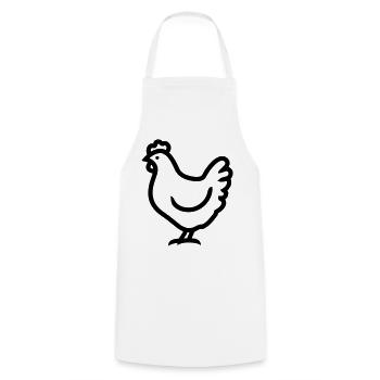 poulet - Tablier de cuisine - blanc - Devant - AI Model Male 185 dark (185cm)