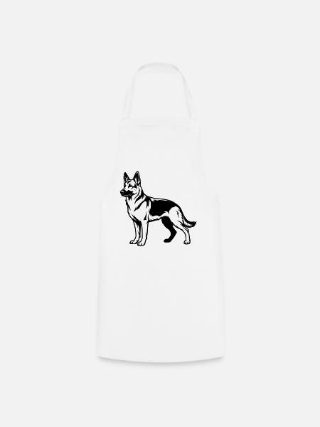 Deutscher Schäferhund - Kochschürze - Weiß