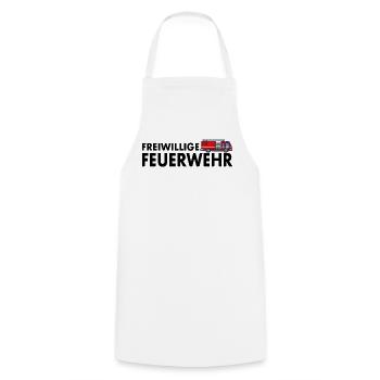 Freiwillige Feuerwehr Feuerwehrauto Feuerwehrmann - Kochschürze - Weiß - Vorne - AI Model Male 185 dark (185cm)