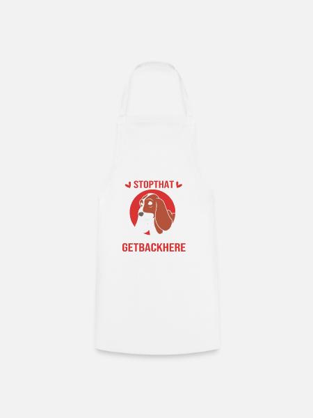 Basset Hound - Kochschürze - Weiß