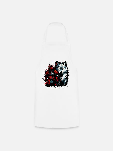 Dämonwolf und Nebelwolf Duo - Kochschürze - Weiß