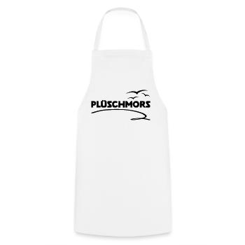 Plueschmors Low German Sea Shirt - Cooking Apron - white - Front - AI Model Male 185 dark (185cm)