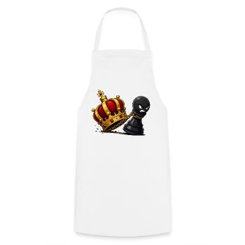Roi de la Collision de la Couronne contre Espion Paysan - Tablier de cuisine - blanc - Devant - AI Model Male 185 dark (185cm)