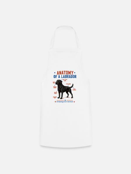 Black Labrador Anatomie Shirt - Kochschürze - Weiß