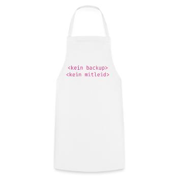 Kein Backup Kein Mitleid IT-Berater Admin Pink - Kochschürze - Weiß - Vorne - AI Model Male 185 dark (185cm)