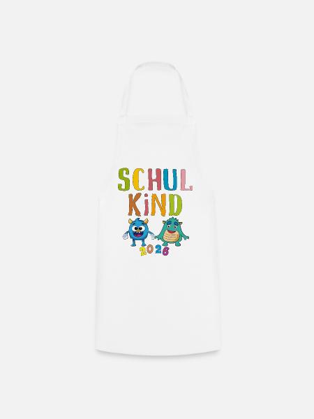 Schulkind 2026 Monsterfreunde - Kochschürze - Weiß