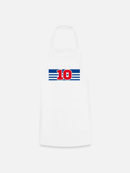 Nummer 10 Frankreich - Kochschürze - Weiß