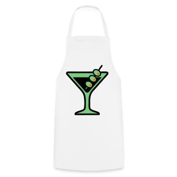 Cocktail Glass Summer Drink Vacances de garçon pour filles - Tablier de cuisine - blanc - Devant - AI Model Male 185 dark (185cm)