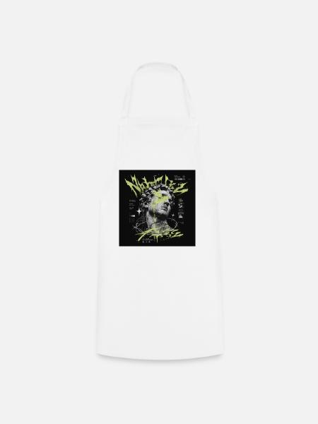 Neon Splatter Skulptur - Kochschürze - Weiß