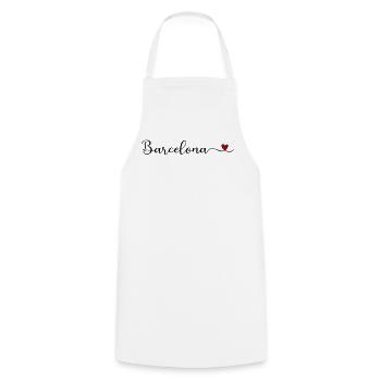 I love Barcelona Herz Geschenk - Kochschürze - Weiß - Vorne - AI Model Male 185 dark (185cm)