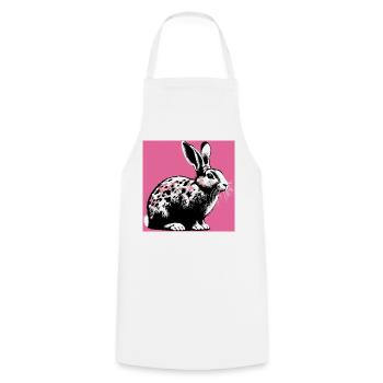 rabbit - Cooking Apron - white - Front - AI Model Male 185 dark (185cm)