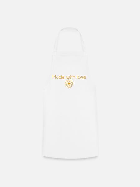 Made with love - Kochschürze - Weiß