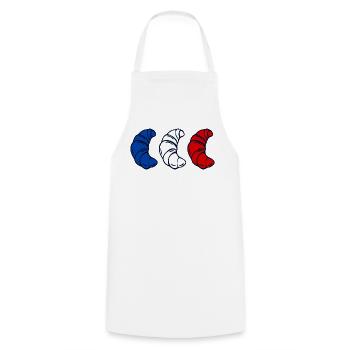 Pays France Croissants - Tablier de cuisine - blanc - Devant - AI Model Male 185 dark (185cm)