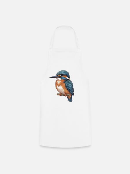 Eisvogel - Kochschürze - Weiß