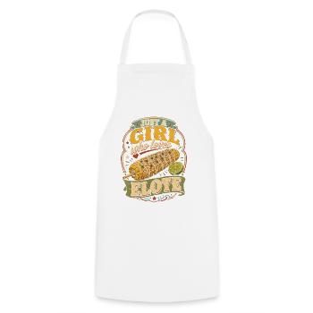 Une seule fille aime Elote - Tablier de cuisine - blanc - Devant - AI Model Male 185 dark (185cm)