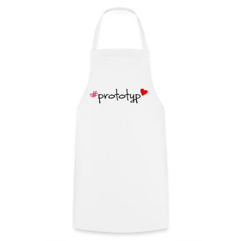 Prototype Hashtag Saying T-Shirt - Cooking Apron - white - Front - AI Model Male 185 dark (185cm)