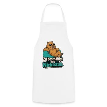 Zu Beschäftigt Mit Nichtstun Capybara Spruch - Kochschürze - Weiß - Vorne - AI Model Male 185 dark (185cm)