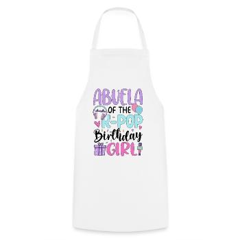 Abuela of The K-Pop Birthday Girl - Kochschürze - Weiß - Vorne - AI Model Male 185 dark (185cm)